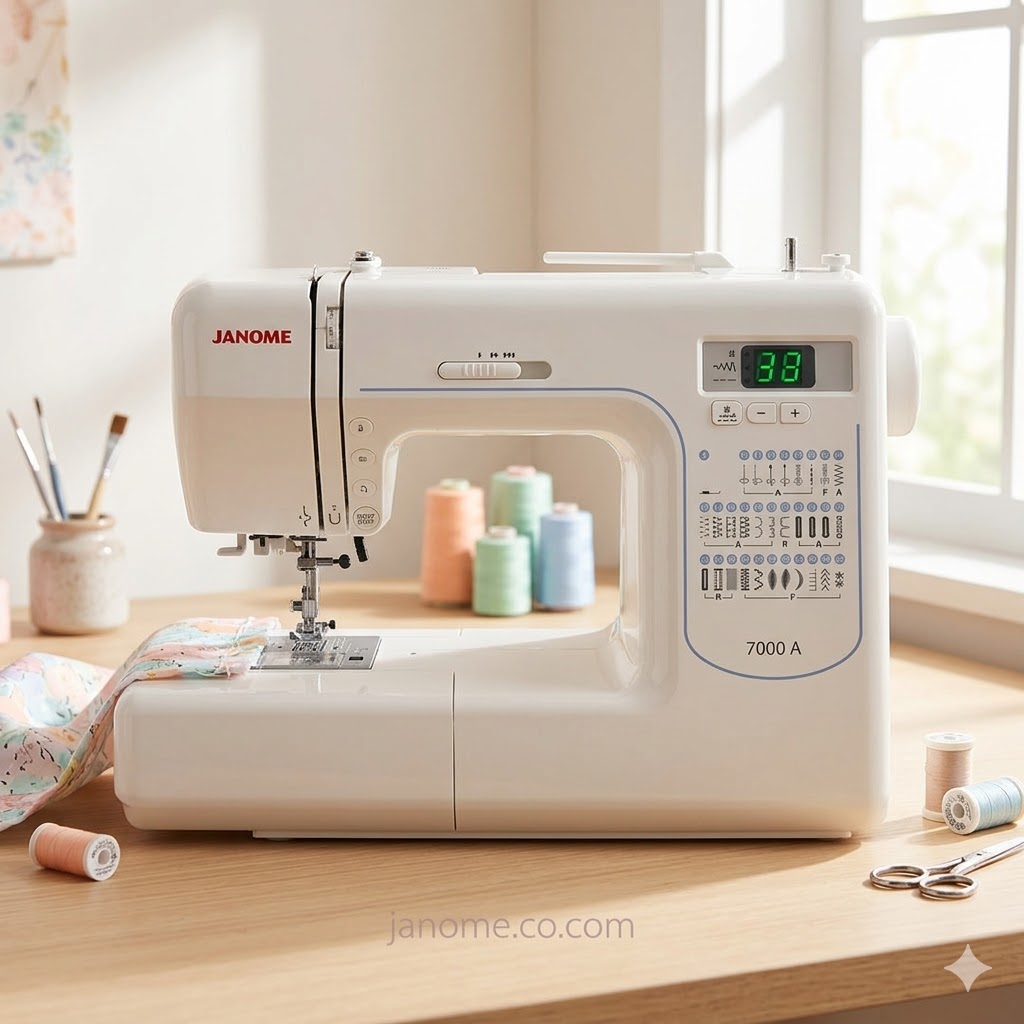 چرخ خیاطی و گلدوزی ژانومه مدل 7000A